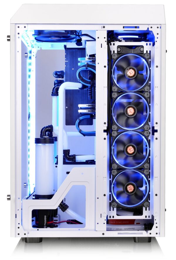 TT Tower 900 Snow Edition E-ATX Vertical Super Tower Chassis Tempered Glass 5.25 Bay