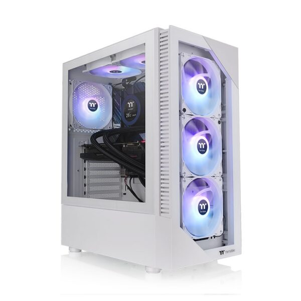 TT S200 TG ARGB Snow Mid Tower Chassis