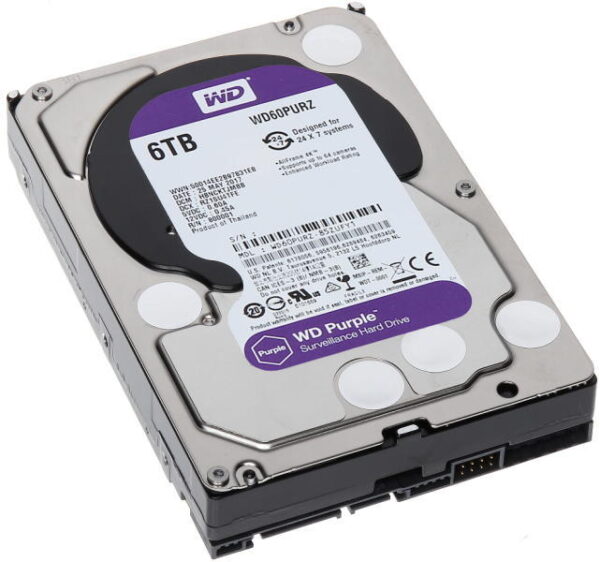 WD Purple 3.5 Sata 6TB, 64MB, 5400