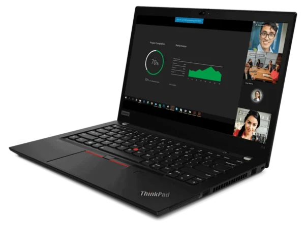 ThinkPad T14 with 14" WUXGA display, Core Ultra 5 processor, 16GB DDR5 RAM, 512GB NVMe storage, DOS, and 3 years warranty.