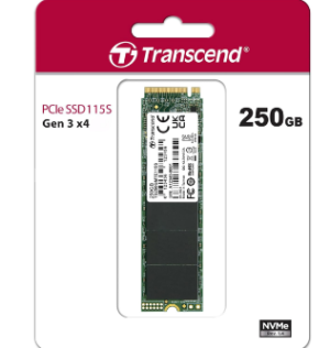 SSD M.2 2280 PCIe NVMe 250GB Transcend