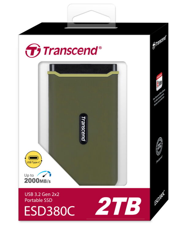 SSD USB-C & A Transcend 2TB, ESD380C