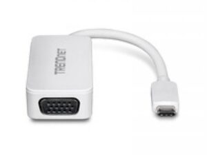 TUC-VGA2 USB-C TO VGA HDTV ADAPTOR W/PD SUPPORT TRENDNET