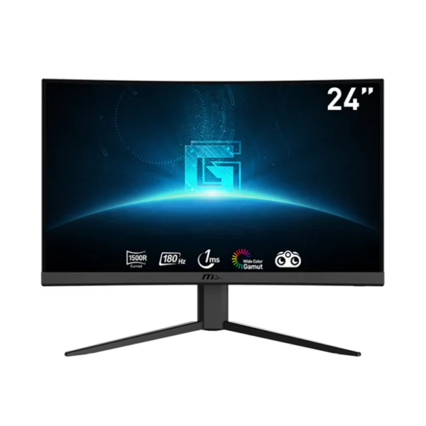 MSI G24C4 E2 Curved Gaming Monitor 23.6-inch FHD with 170Hz refresh rate and 1ms response time.