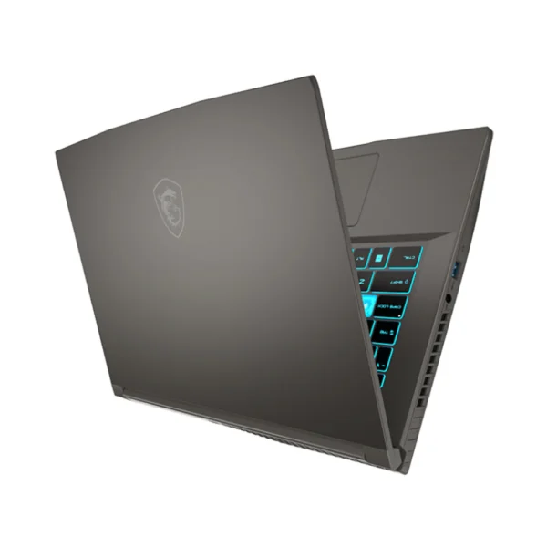 MSI Thin 15 B12UDX-2224US gaming laptop in Cosmos Gray, featuring Intel Core i5-12450H, 8GB DDR4 RAM, 512GB NVMe SSD, NVIDIA RTX 3050 graphics, and a 15.6-inch FHD 144Hz display