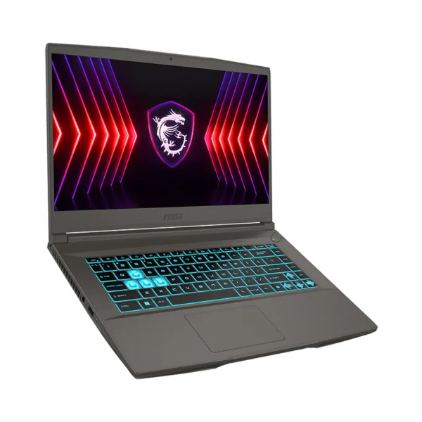 MSI Thin 15 B13UC-2004CA gaming laptop in Cosmos Gray, featuring Intel Core i7-13620H, 16GB DDR4 RAM, 512GB NVMe SSD, NVIDIA RTX 3050 graphics, and a 15.6-inch FHD 144Hz display