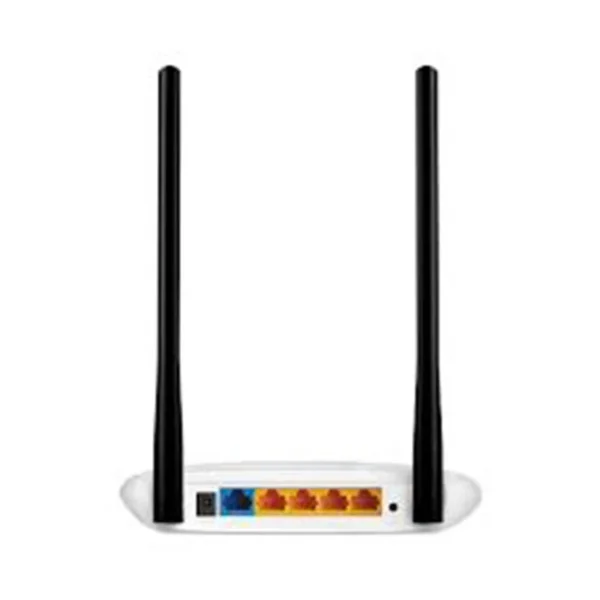 TP-Link TL-WR841N 300Mbps N Router with dual antennas for enhanced wireless connectivity.