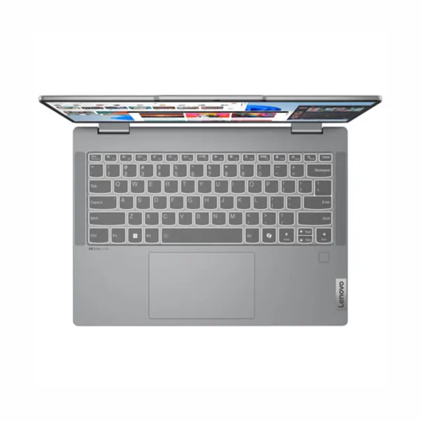 Lenovo IdeaPad 5 2-in-1 16IRU9 83DU0009CF laptop featuring a 16-inch WUXGA touchscreen display, Intel Core i7-150U processor, 16GB RAM, 512GB SSD, fingerprint reader, and Windows 11.