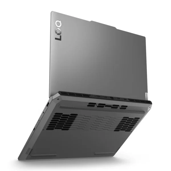 Lenovo LOQ 15ARP9 83JC0001US gaming laptop featuring a 15.6-inch FHD 144Hz display, AMD Ryzen 5 7235HS processor, 12GB DDR5 RAM, 512GB SSD, NVIDIA GeForce RTX 3050 6GB graphics, and Windows 11.