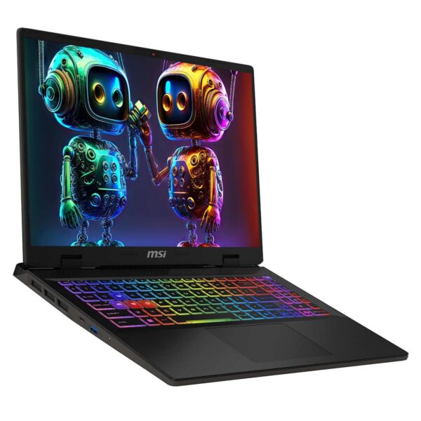 MSI Sword 16HX 9S7-15P214-202 gaming laptop featuring a 16-inch FHD 144Hz display, Intel Core i7-14650HX processor, 16GB RAM, 1TB SSD, NVIDIA GeForce RTX 4060 8GB graphics, and Windows 11