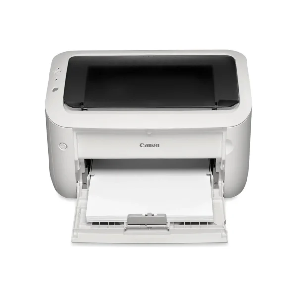 Compact Canon LBP-6030 black and white laser printer, designed for efficient and quiet printing, ideal for home or small office use.