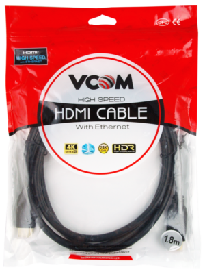 VCOM HDMI cable, 3 meters, supports HDMI 2.0V for superior video and audio quality.