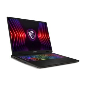 MSI Sword 16 HX B14VFKG-202US laptop in Cosmos Gray with Intel Core i7-14700HX, 16GB DDR5 RAM, 1TB NVMe SSD, NVIDIA RTX 4060 8GB graphics, 16" FHD+ 144Hz display, running on Windows 11.