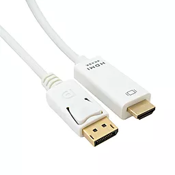 VCOM Mini DisplayPort male to HDMI 19-pin female cable, 0.15 meters, white design for high-definition video and audio transfer.