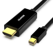 VCOM Mini DisplayPort male to HDMI male cable, 1.8 meters, designed for high-definition video and audio transmission.