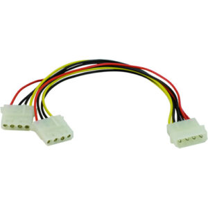 VCOM Y power splitter cable, designed to split a single power supply into multiple outputs for devices.