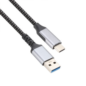 VCOM USB-A male to USB-C male cable, 1.8 meters, designed for charging and data transfer between USB-A and USB-C devices.