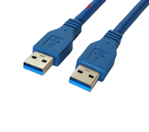 VCOM USB 3.0 cable, USB-A male to USB-A male, 1.8 meters, designed for high-speed data transfer.