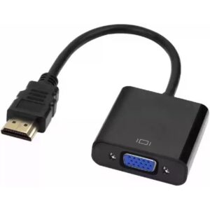 VCOM Mini HDMI to VGA + Audio adapter, 0.15 meters, for connecting Mini HDMI devices to VGA displays with audio output.